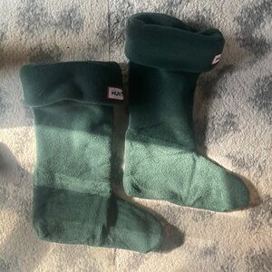 Hunter Dark Green Fleece Boot Socks